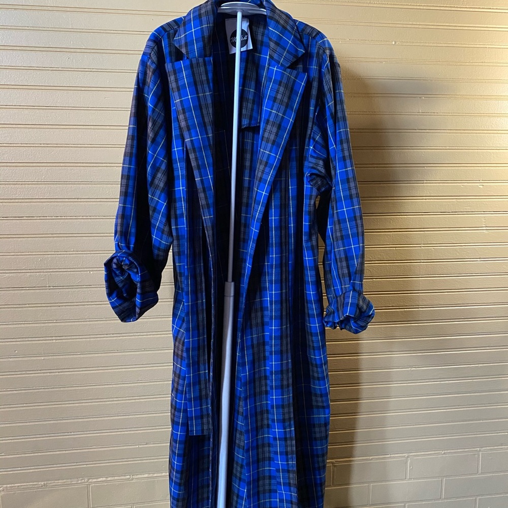 Milk It Vintage - plaid trench jacket